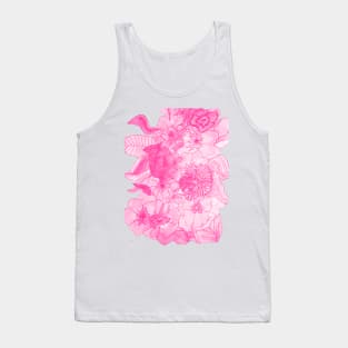 Floral Contour Print 7/10 Tank Top